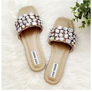 SOLD Steve Madden Malina Rhinestone slides NWOT